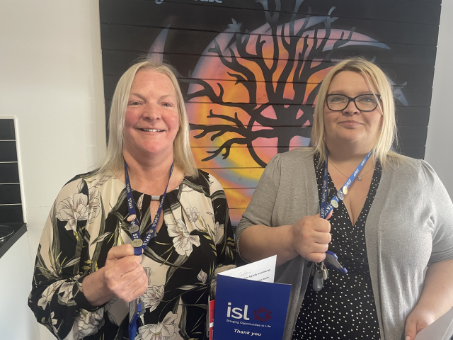 Celebrating Misty and Debbie on their 5-year service anniversary